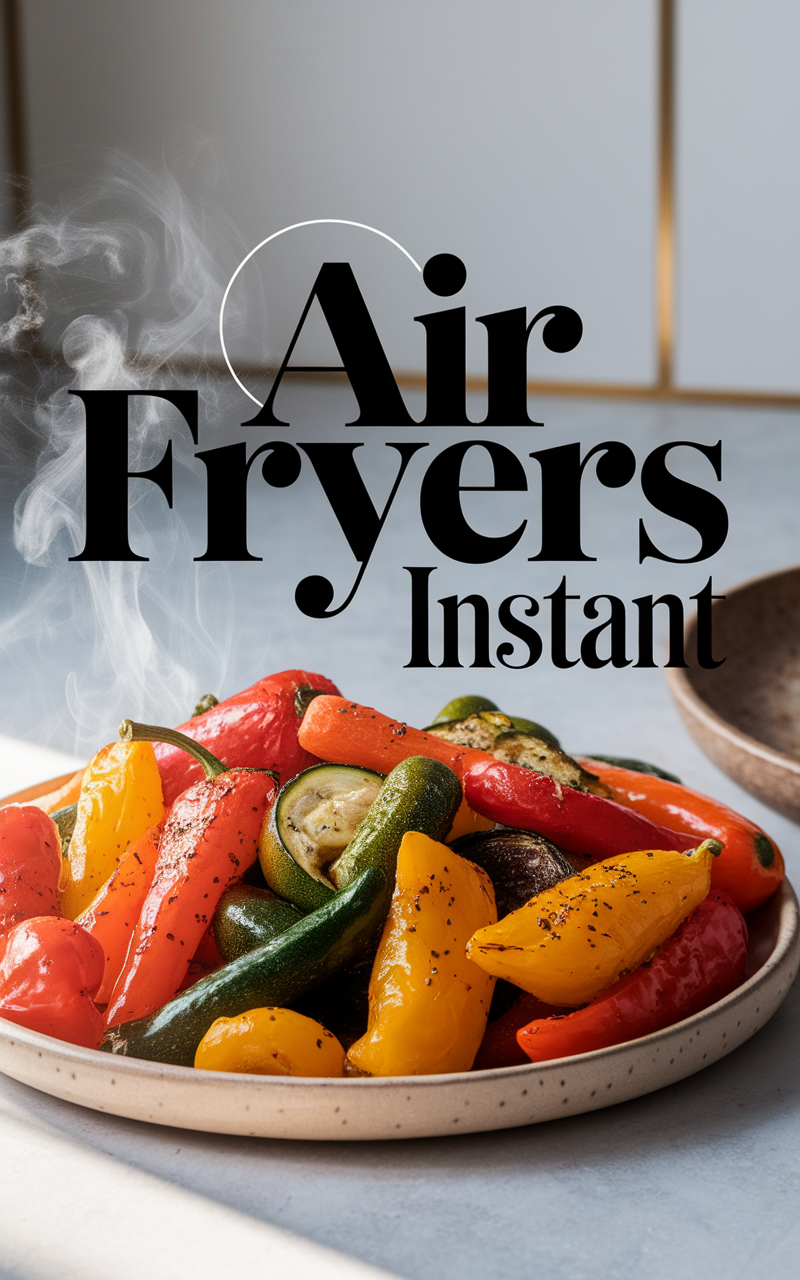 Colorful assortment of crispy vegetable chips from air fryer