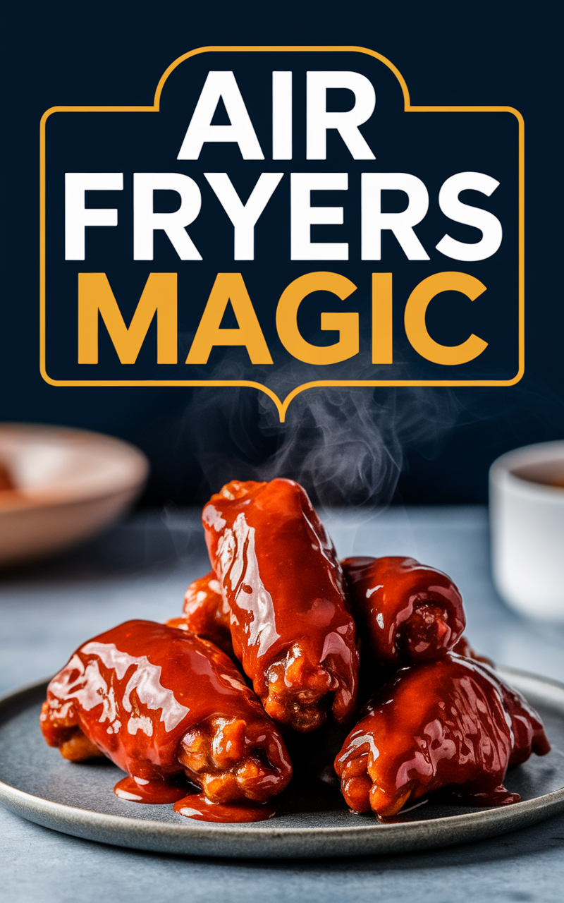 Air fryer cooking crispy french fries and vegetables