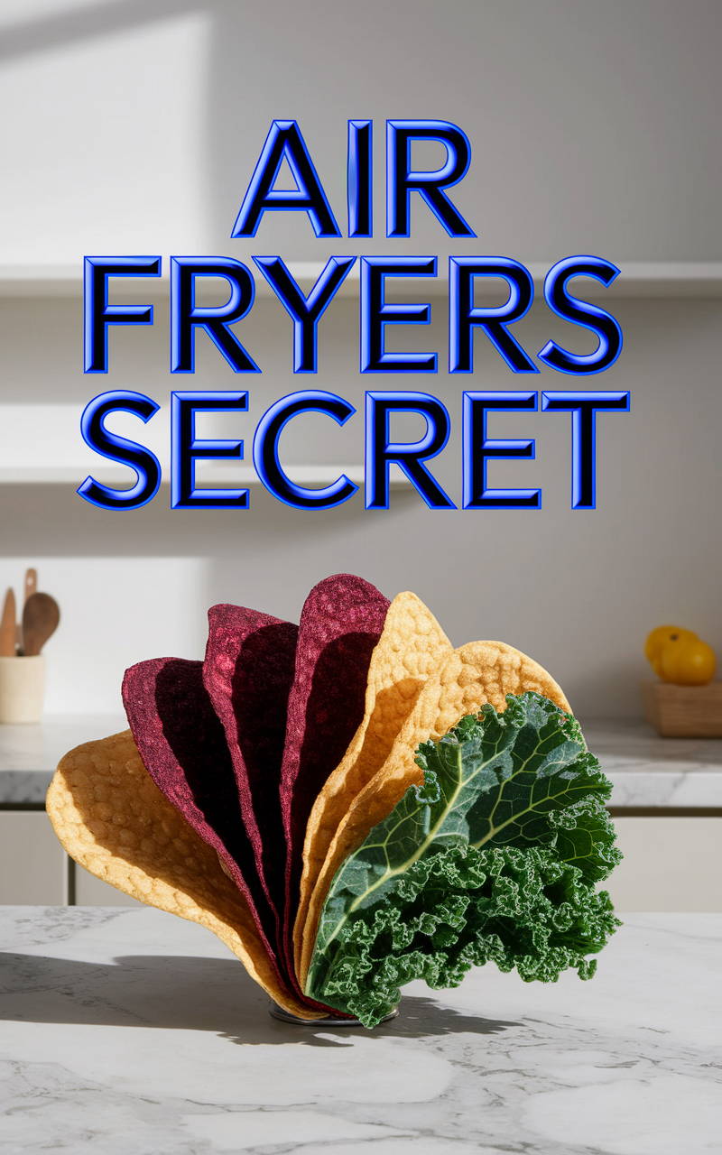 Healthy air fryer snacks: kale chips and roasted chickpeas