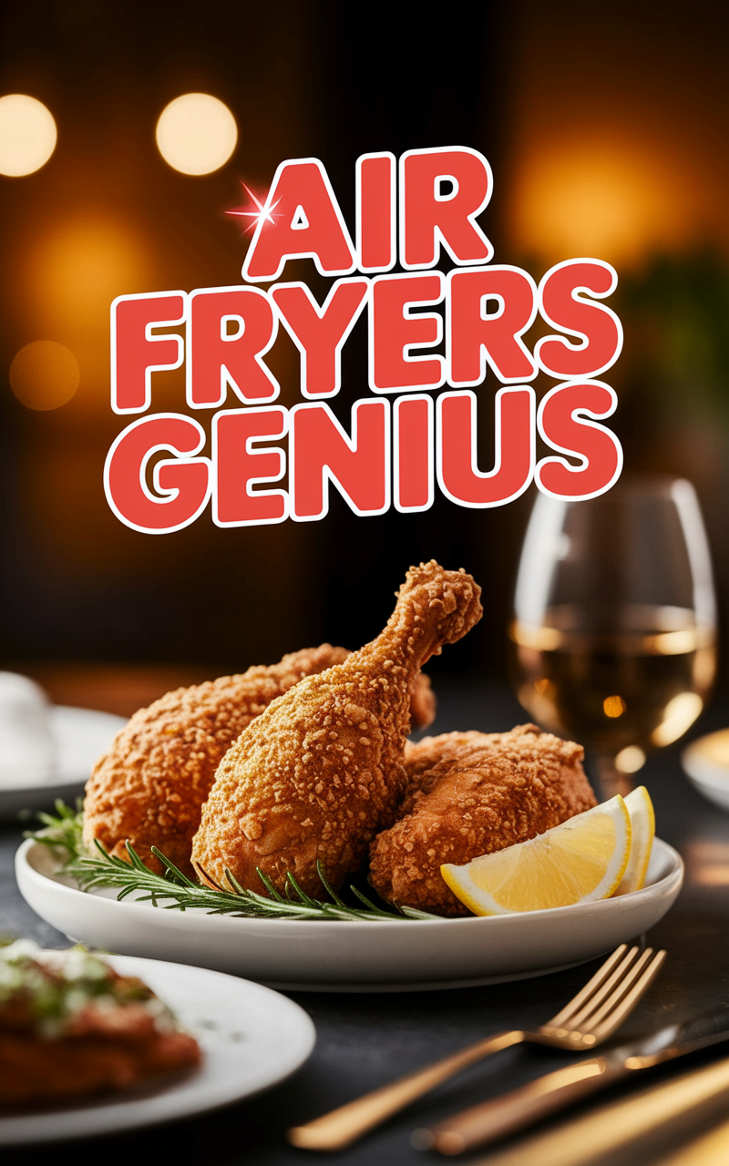 Assortment of healthy air fried snacks and meals