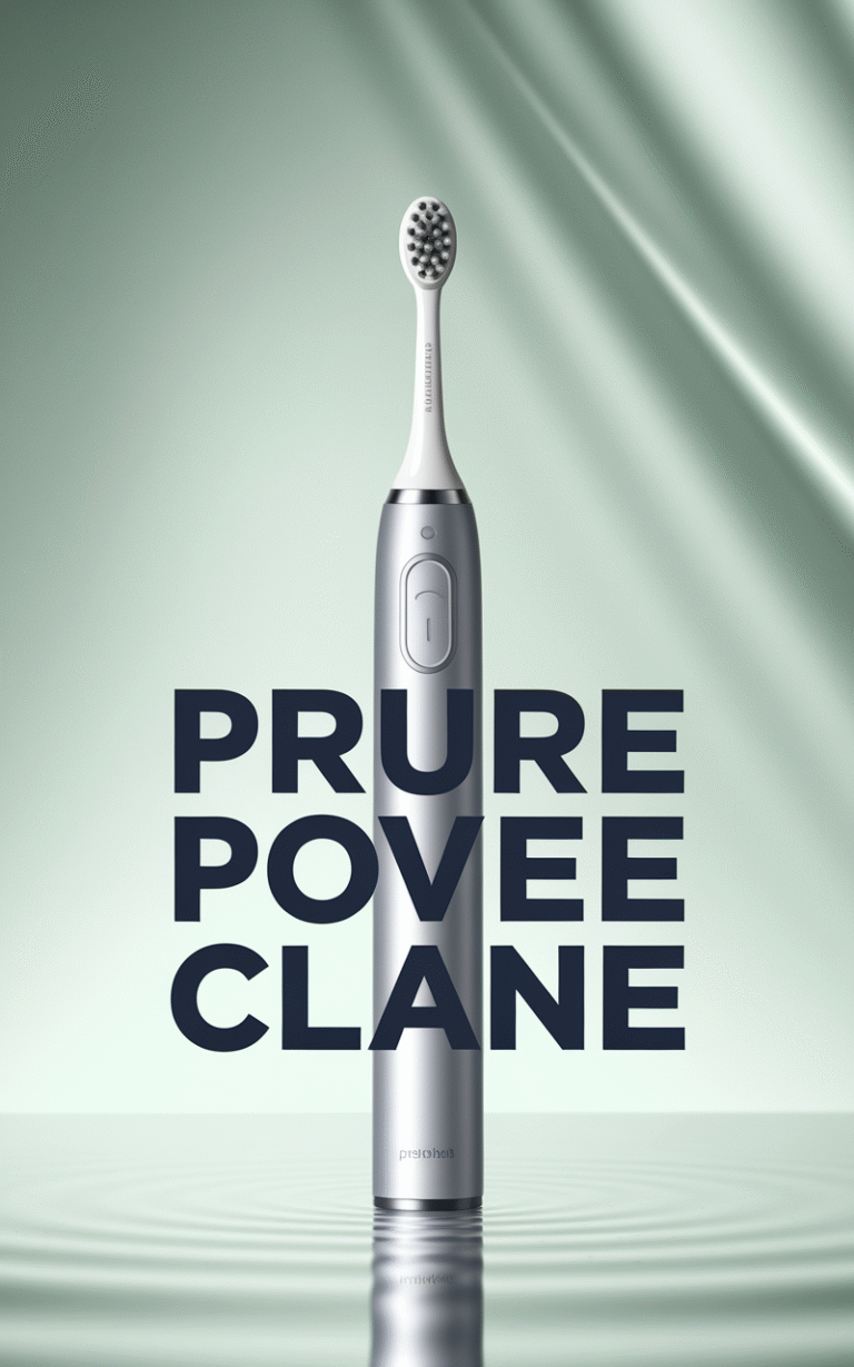 Electric toothbrush improving oral health in the morning routine