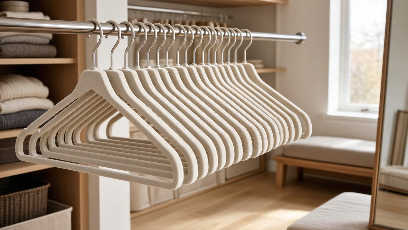 Amazon Basics Slim Velvet Non-Slip Space Saving Suit Clothes Hangers, Closet Or... review image